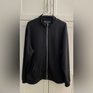 Pebble Beach Men's Performance Full Zip Jacket-Black, Size XL